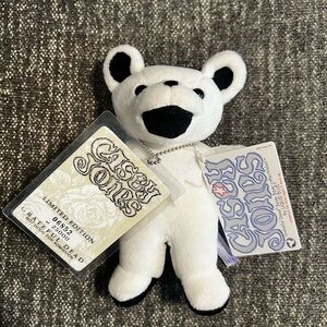 Grateful Dead Bean Bear Casey Jones Limited Edition #06852 of 25000 Liquid Blue